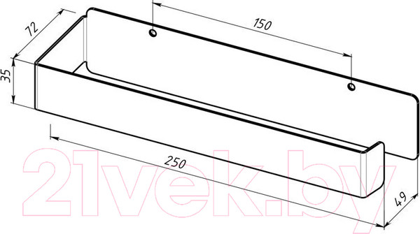 Изображение товара Держатель для бумажных полотенец в ванную Rexant 38-0637 (черный)