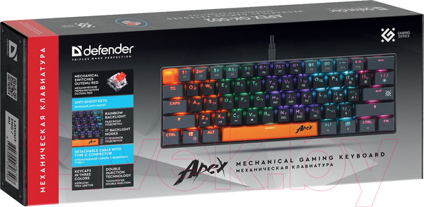 Изображение товара Клавиатура Defender Apex GK-002 / 45003 (черный)