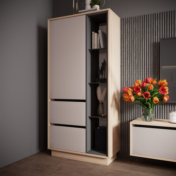 Изображение товара Шкаф Аквилон Рэя №5.1 (туя светлый/кашемир)