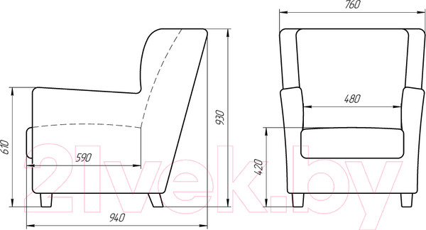 Изображение товара Кресло мягкое Lama мебель Фиона (Kiton726 Taupe)