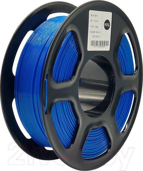 Изображение товара Пластик для 3D-печати Mitek PETG (1.75мм, 1кг, синий)