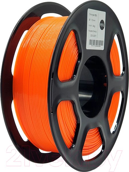 Изображение товара Пластик для 3D-печати Mitek PETG (1.75мм, 1кг, оранжевый)