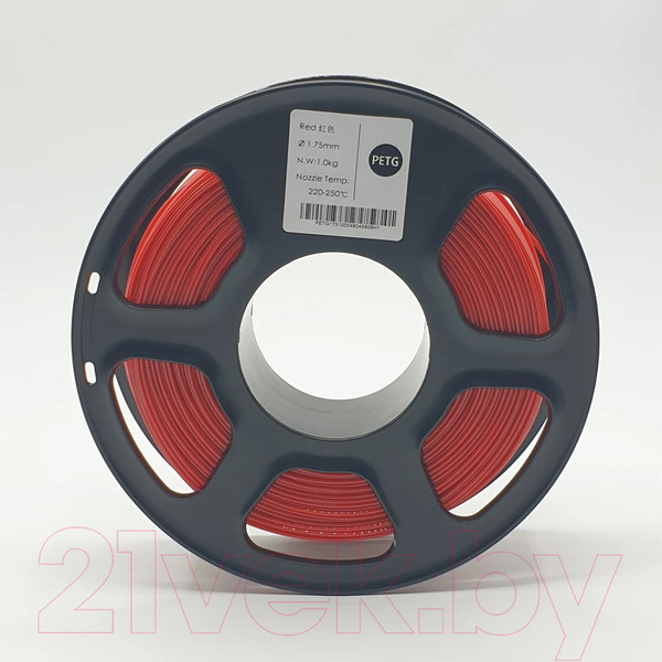 Изображение товара Пластик для 3D-печати Mitek PETG (1.75мм, 1кг, красный)