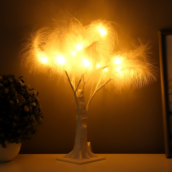 Изображение товара Ночник Risalux Перья / 10225742 (белый)