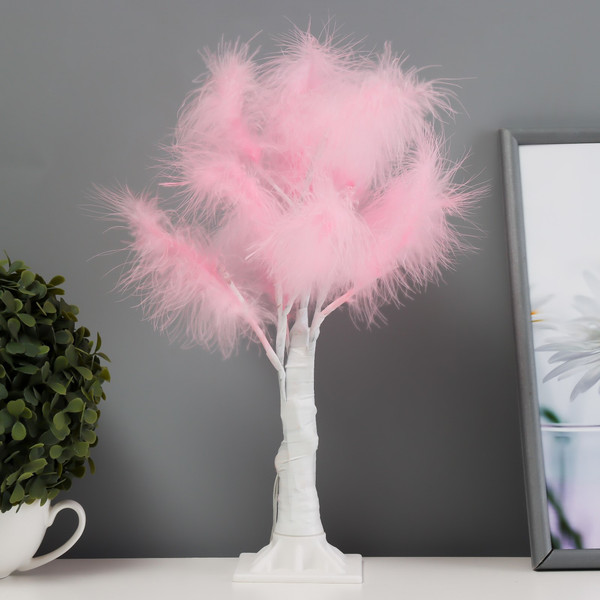 Изображение товара Ночник Risalux Перья / 10225743 (розовый)