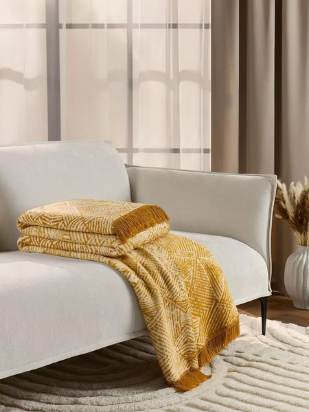 Изображение товара Плед Arya Graphic Хлопок (200x220, оранжевый)