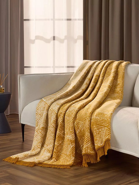 Изображение товара Плед Arya Graphic Хлопок (200x220, оранжевый)