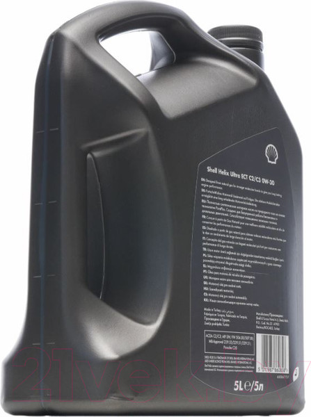 Изображение товара Моторное масло Shell Helix Ultra ECT C2/C3 0W30 (5л)