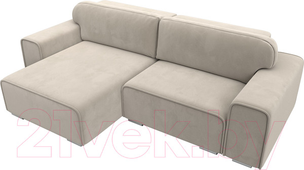 Изображение товара Диван угловой Лига Диванов Лига-029 левый / 121917L (микровельвет бежевый)
