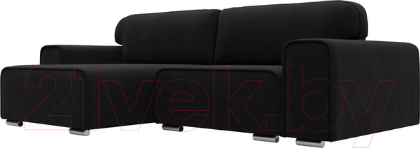 Изображение товара Диван угловой Лига Диванов Лига-029 левый / 121918L (микровельвет черный)