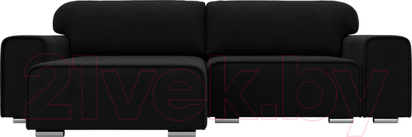Изображение товара Диван угловой Лига Диванов Лига-029 левый / 121918L (микровельвет черный)