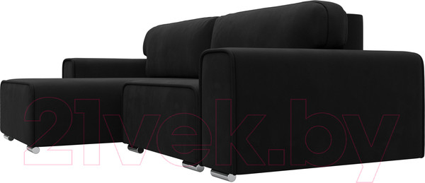 Изображение товара Диван угловой Лига Диванов Лига-029 левый / 121918L (микровельвет черный)