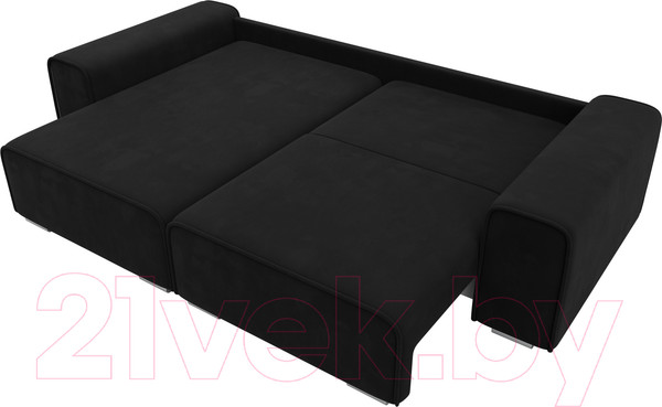 Изображение товара Диван угловой Лига Диванов Лига-029 левый / 121918L (микровельвет черный)