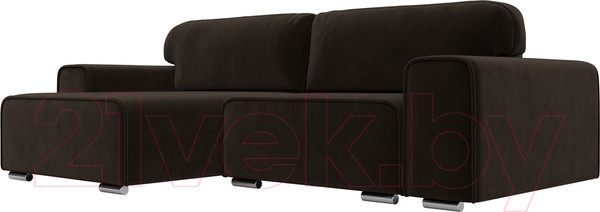 Изображение товара Диван угловой Лига Диванов Лига-029 левый / 121919L (микровельвет коричневый)