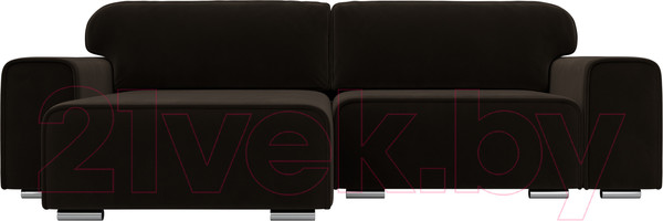 Изображение товара Диван угловой Лига Диванов Лига-029 левый / 121919L (микровельвет коричневый)