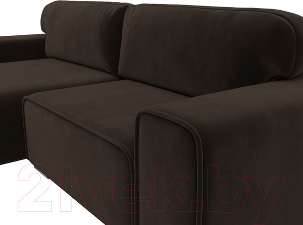 Изображение товара Диван угловой Лига Диванов Лига-029 левый / 121919L (микровельвет коричневый)