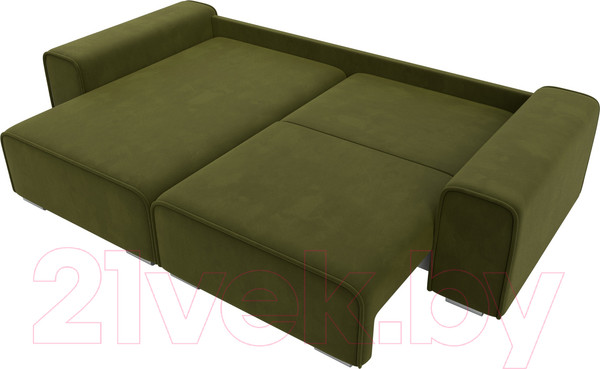 Изображение товара Диван угловой Лига Диванов Лига-029 левый / 121920L (микровельвет зеленый)