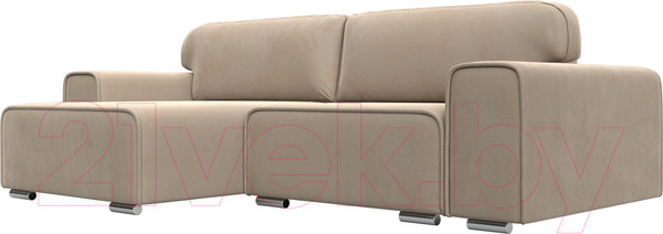 Изображение товара Диван угловой Лига Диванов Лига-029 левый / 121924L (велюр бежевый)