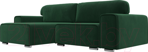 Изображение товара Диван угловой Лига Диванов Лига-029 левый / 121926L (велюр зеленый)