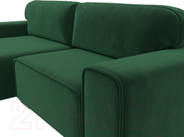 Изображение товара Диван угловой Лига Диванов Лига-029 левый / 121926L (велюр зеленый)