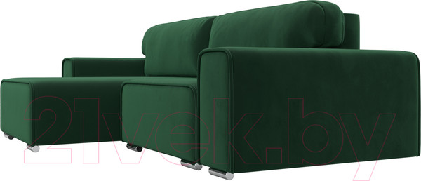 Изображение товара Диван угловой Лига Диванов Лига-029 левый / 121926L (велюр зеленый)