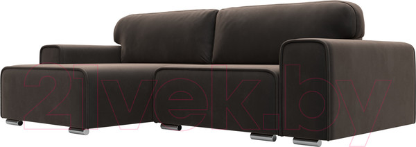 Изображение товара Диван угловой Лига Диванов Лига-029 левый / 121927L (велюр коричневый)
