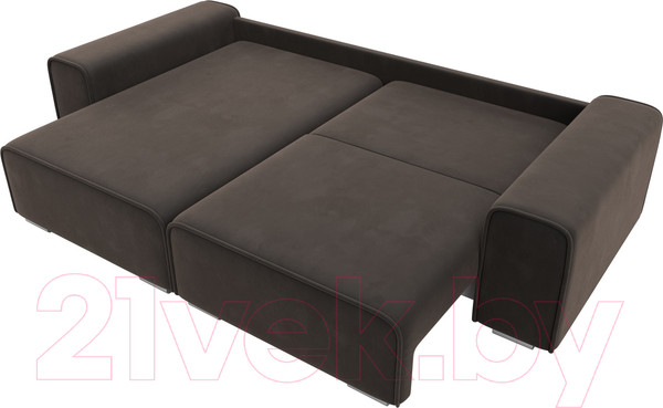 Изображение товара Диван угловой Лига Диванов Лига-029 левый / 121927L (велюр коричневый)