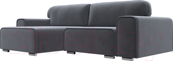 Изображение товара Диван угловой Лига Диванов Лига-029 левый / 121928L (велюр серый)