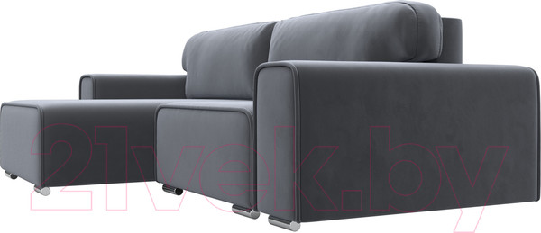 Изображение товара Диван угловой Лига Диванов Лига-029 левый / 121928L (велюр серый)