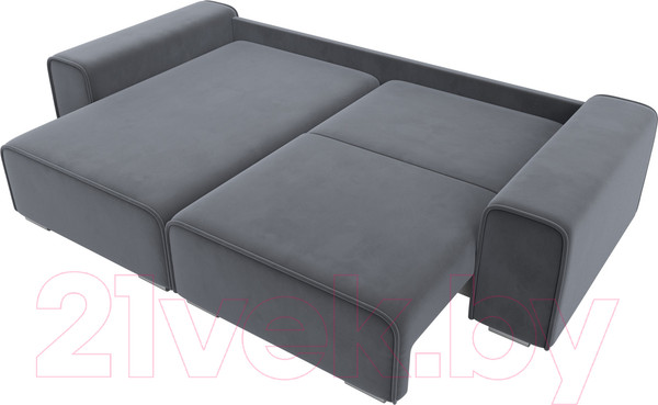 Изображение товара Диван угловой Лига Диванов Лига-029 левый / 121928L (велюр серый)