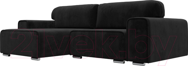 Изображение товара Диван угловой Лига Диванов Лига-029 левый / 121929L (велюр черный)