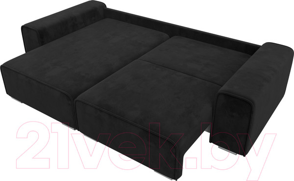 Изображение товара Диван угловой Лига Диванов Лига-029 левый / 121929L (велюр черный)