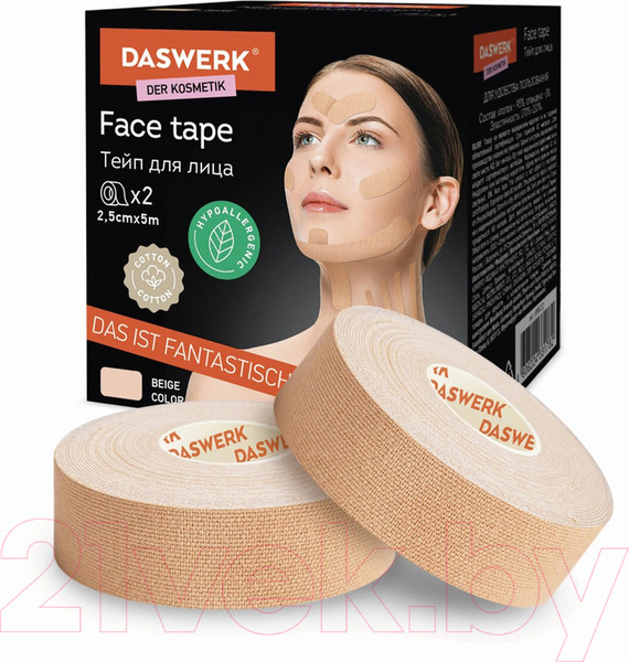 Изображение товара Набор кинезио тейпов Daswerk 2 рулона / 680012 (бежевый)