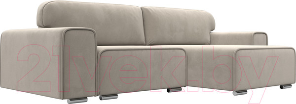 Изображение товара Диван угловой Лига Диванов Лига-029 правый / 121917 (микровельвет бежевый)