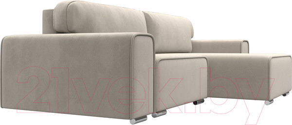 Изображение товара Диван угловой Лига Диванов Лига-029 правый / 121917 (микровельвет бежевый)