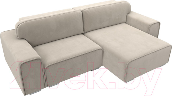 Изображение товара Диван угловой Лига Диванов Лига-029 правый / 121917 (микровельвет бежевый)