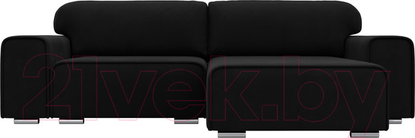Изображение товара Диван угловой Лига Диванов Лига-029 правый / 121918 (микровельвет черный)