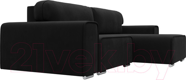 Изображение товара Диван угловой Лига Диванов Лига-029 правый / 121918 (микровельвет черный)