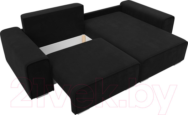 Изображение товара Диван угловой Лига Диванов Лига-029 правый / 121918 (микровельвет черный)