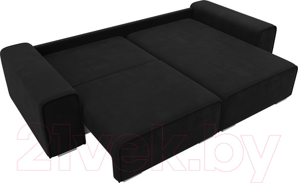 Изображение товара Диван угловой Лига Диванов Лига-029 правый / 121918 (микровельвет черный)