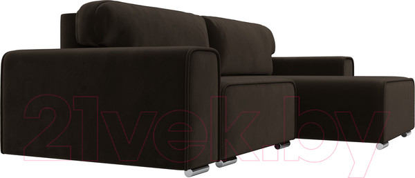Изображение товара Диван угловой Лига Диванов Лига-029 правый / 121919 (микровельвет коричневый)