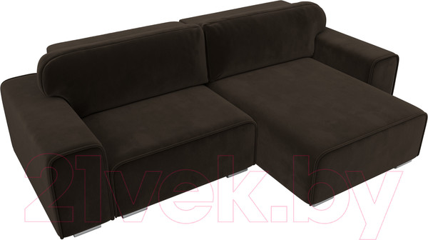 Изображение товара Диван угловой Лига Диванов Лига-029 правый / 121919 (микровельвет коричневый)