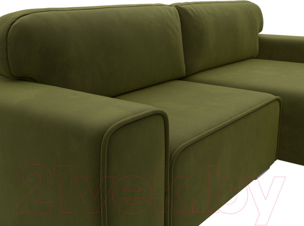 Изображение товара Диван угловой Лига Диванов Лига-029 правый / 121920 (микровельвет зеленый)