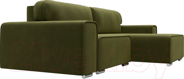 Изображение товара Диван угловой Лига Диванов Лига-029 правый / 121920 (микровельвет зеленый)