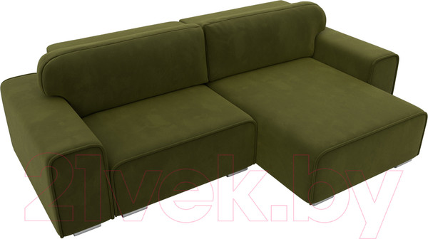 Изображение товара Диван угловой Лига Диванов Лига-029 правый / 121920 (микровельвет зеленый)