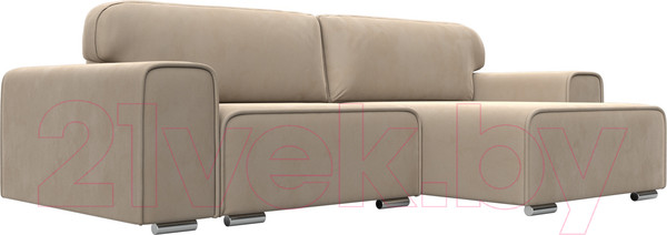 Изображение товара Диван угловой Лига Диванов Лига-029 правый / 121924 (велюр бежевый)