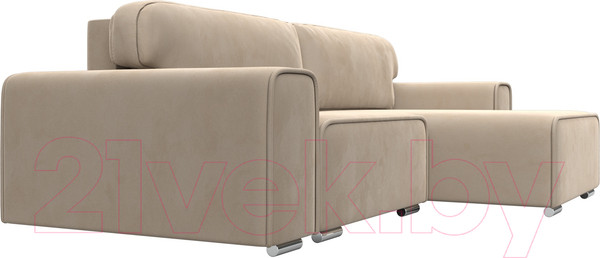 Изображение товара Диван угловой Лига Диванов Лига-029 правый / 121924 (велюр бежевый)