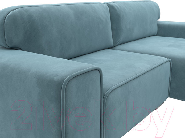 Изображение товара Диван угловой Лига Диванов Лига-029 правый / 121925 (велюр бирюзовый)