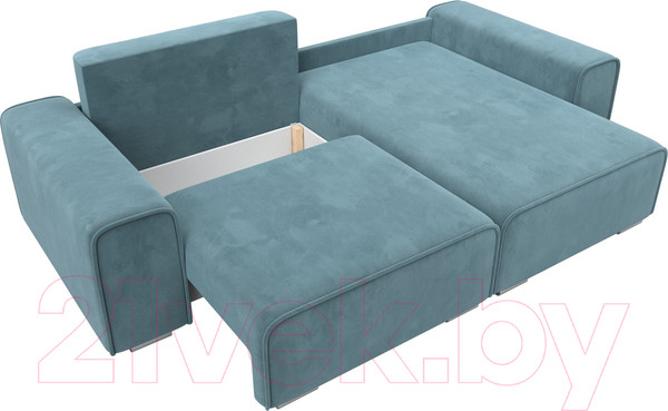 Изображение товара Диван угловой Лига Диванов Лига-029 правый / 121925 (велюр бирюзовый)