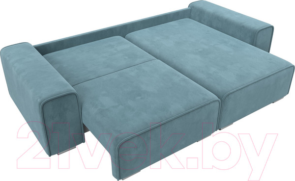 Изображение товара Диван угловой Лига Диванов Лига-029 правый / 121925 (велюр бирюзовый)